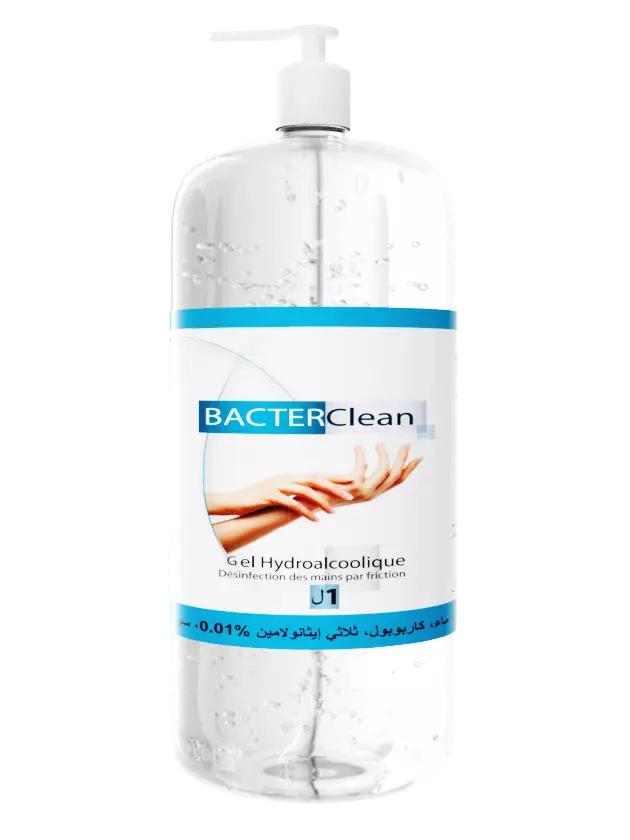gel hydroalcoolique 1l bacterclean